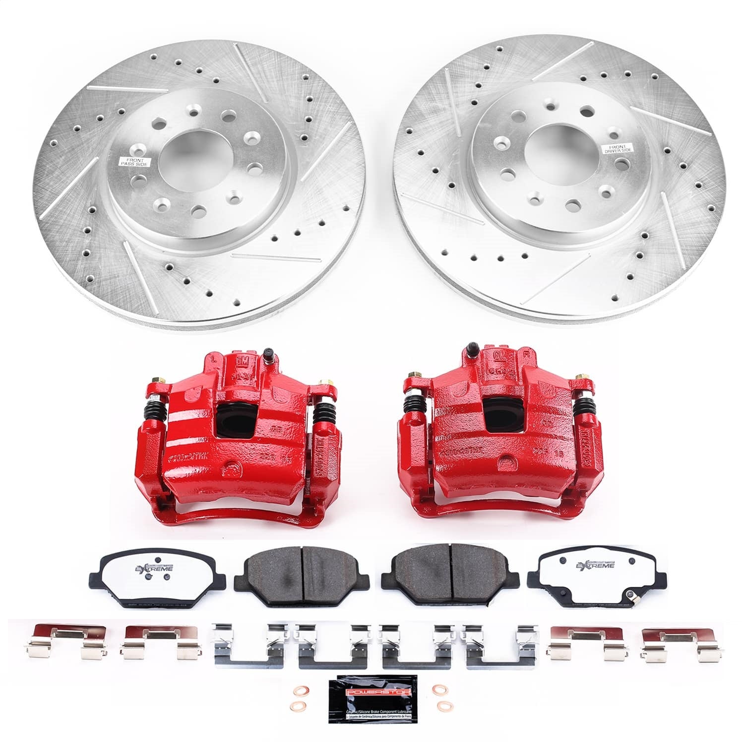 PowerStop Front Z26 Street Kit with Calipers | 2018–2020 Buick Regal TourX (KC7661B-26)