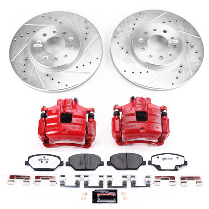 PowerStop Front Z26 Street Kit with Calipers | 2018–2020 Buick Regal TourX (KC7661B-26)