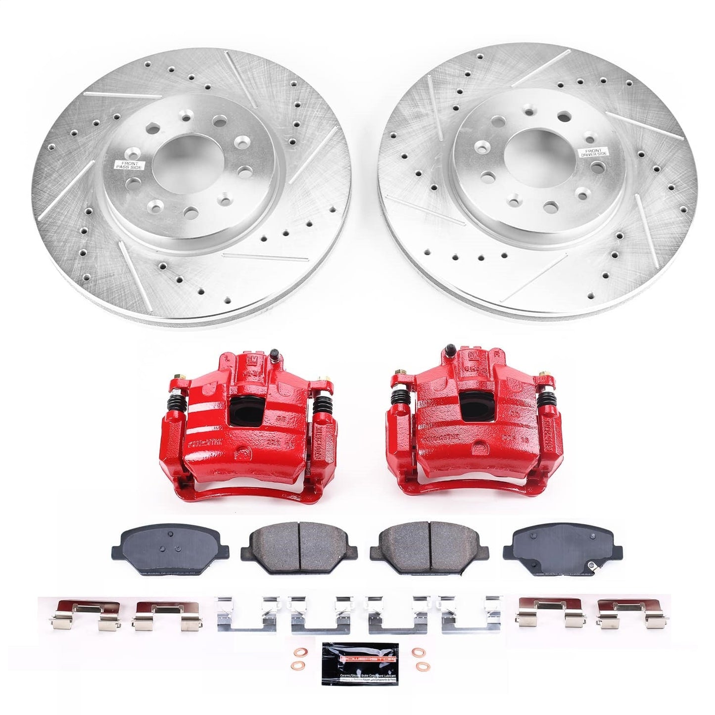 PowerStop Front Z23 Evolution Kit with Calipers | 2018–2020 Buick Regal TourX (KC7661B)