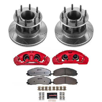 PowerStop Front Z36 Truck & Tow Kit with Calipers | 2017–2022 Ford F-350 Super Duty (KC7669-36)