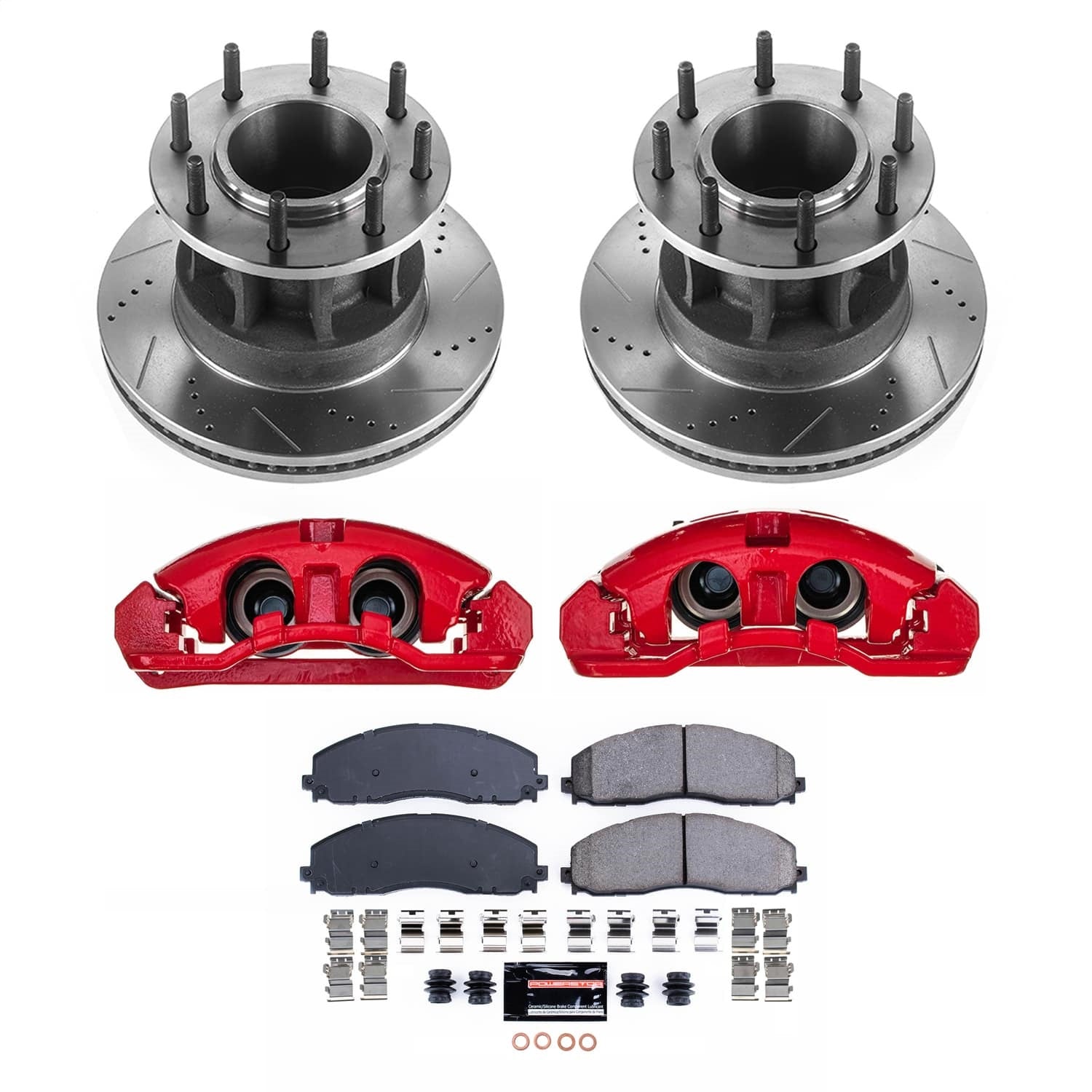 PowerStop Front Z23 Evolution Kit with Calipers | 2017–2022 Ford F-350 Super Duty (KC7669)