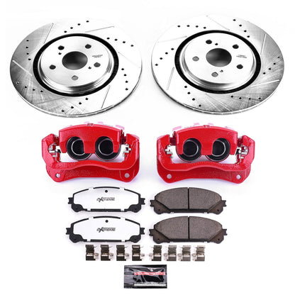 PowerStop Front Z36 Truck & Tow Kit with Calipers | 2018–2021 Lexus RX450hL (KC7688-36)