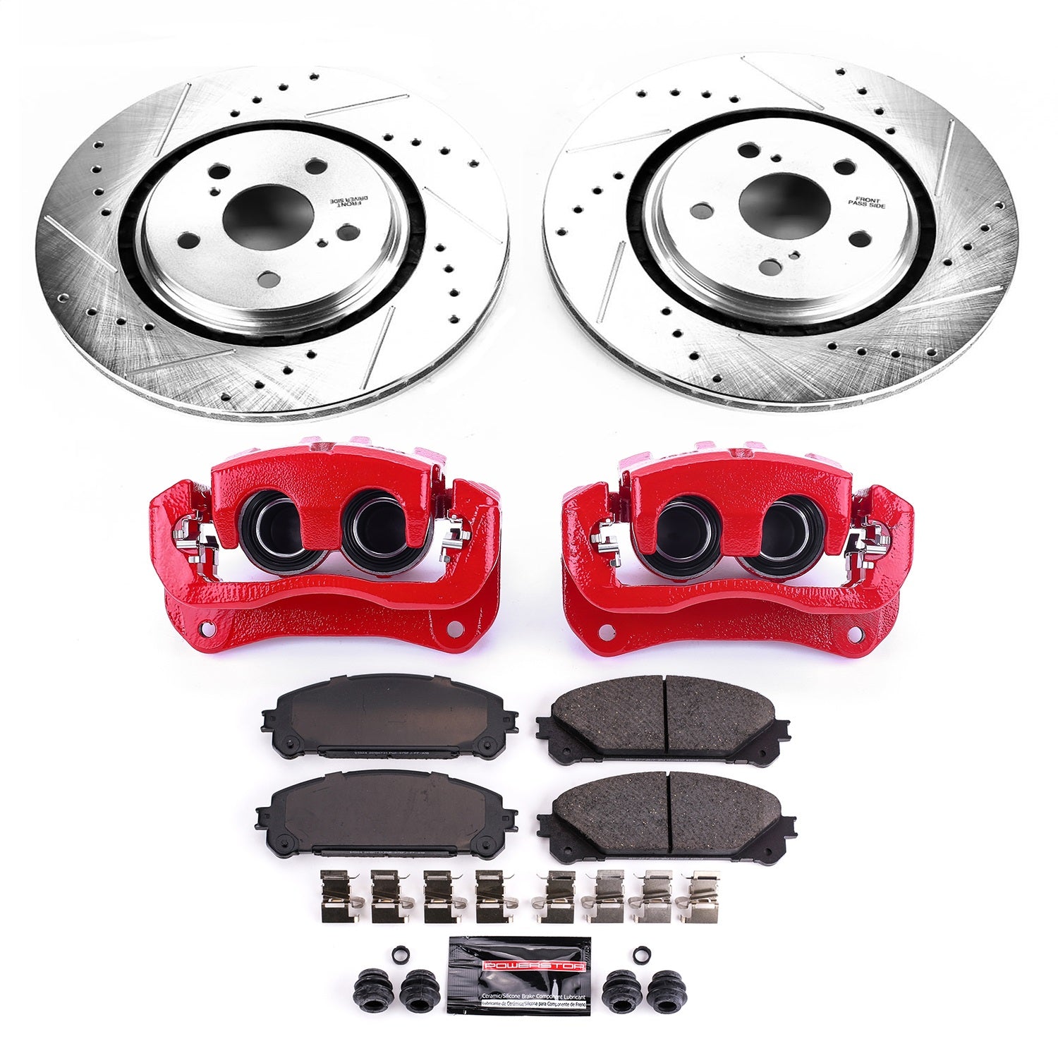 PowerStop Front Z23 Evolution Sport Brake Kit with Calipers | 2016–2018 Lexus RX350 (KC7688)