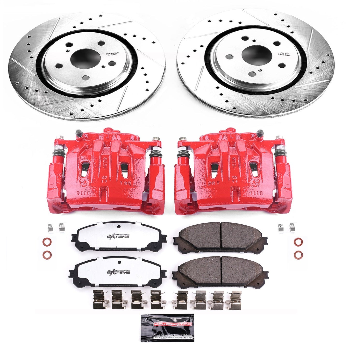 PowerStop Front Z36 Truck & Tow Kit with Calipers | 2016–2021 Lexus RX450h (KC7688A-36)