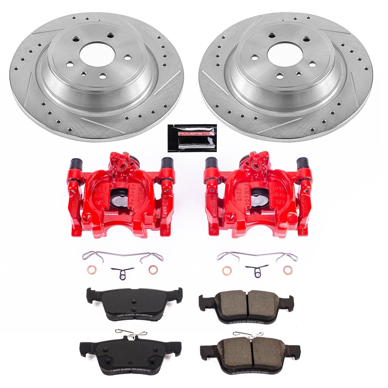PowerStop Rear Brake Kit with Calipers | 2017–2019 Ford Escape (KC7723)