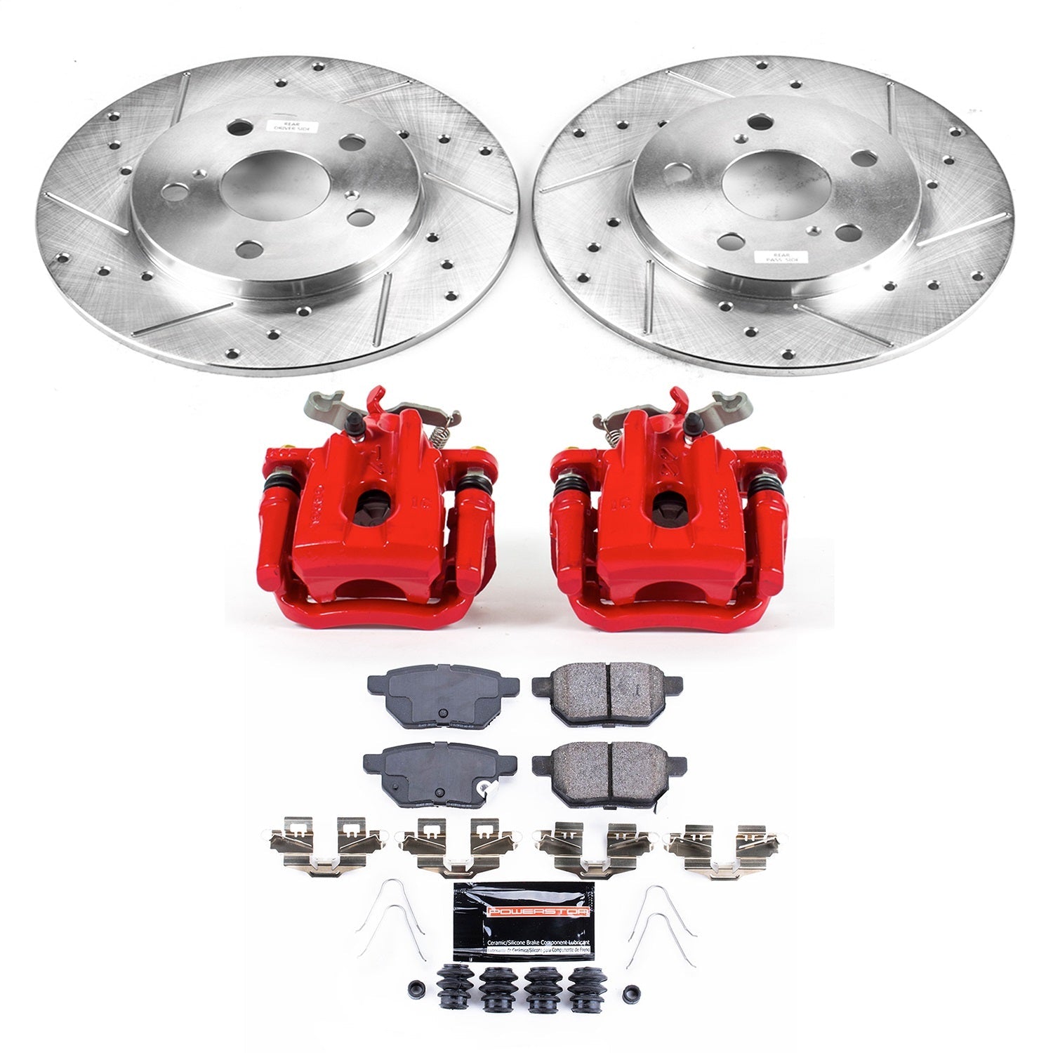 PowerStop Rear Z23 Evolution Sport Brake Kit with Calipers | 2016 Scion iM (KC7753)