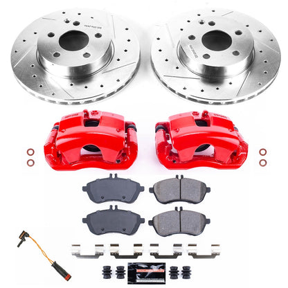 PowerStop Front Z23 Evolution Sport Brake Kit with Calipers | 2012–2016 Mercedes-Benz C250 (KC7766)