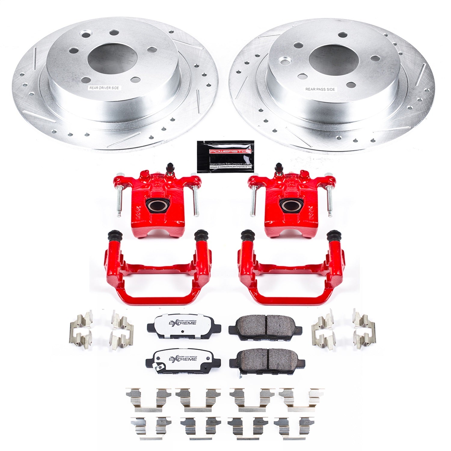 PowerStop Rear Z26 Street Warrior Brake Kit with Calipers | 2007–2010 Nissan Altima (KC7864-26)