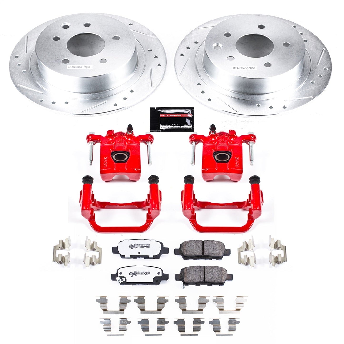 PowerStop Rear Z23 Evolution Sport Brake Kit with Calipers | 2007–2010 Nissan Altima (KC7864)
