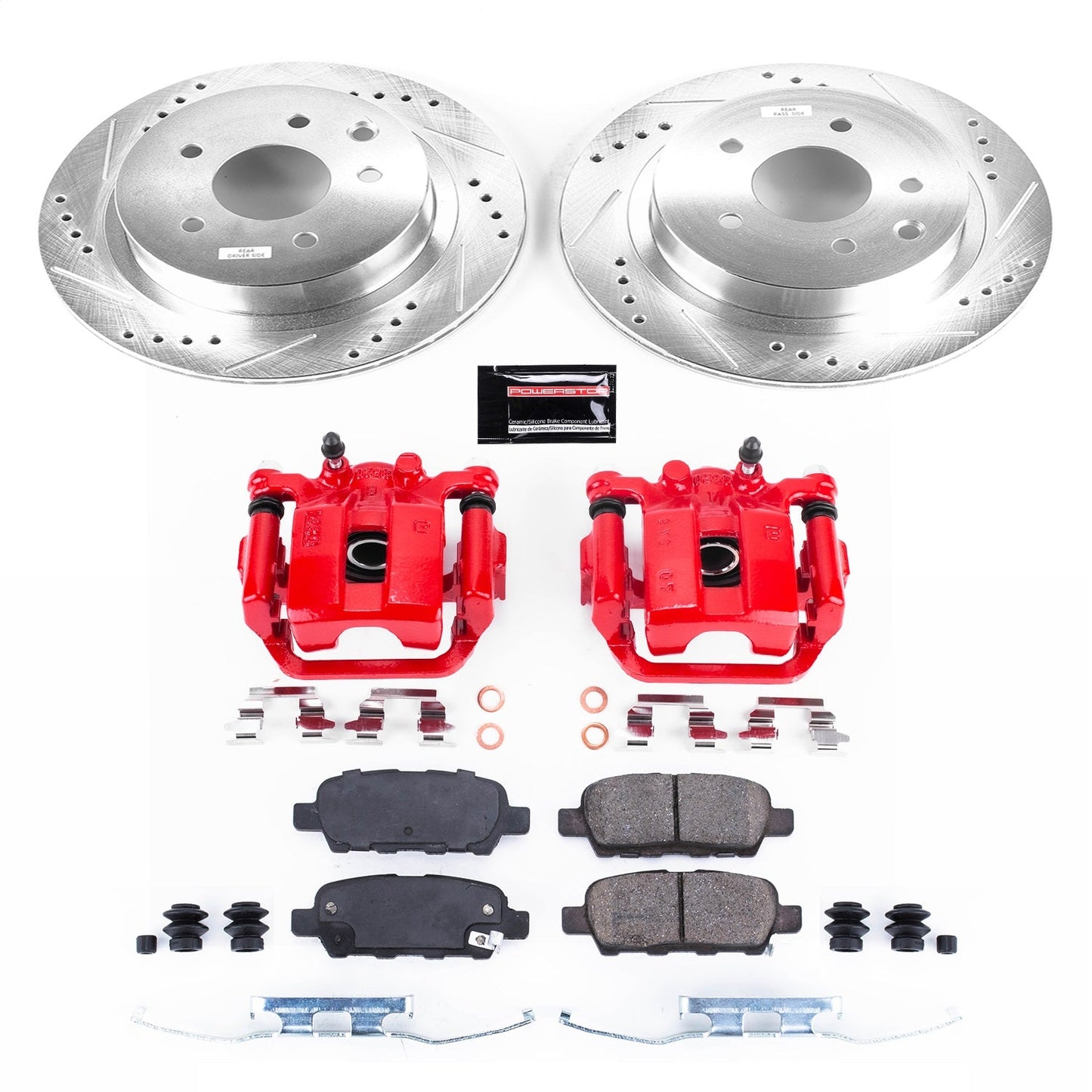 PowerStop Rear Z23 Evolution Sport Brake Kit with Calipers | 2008–2014 Nissan Rogue (KC7881)