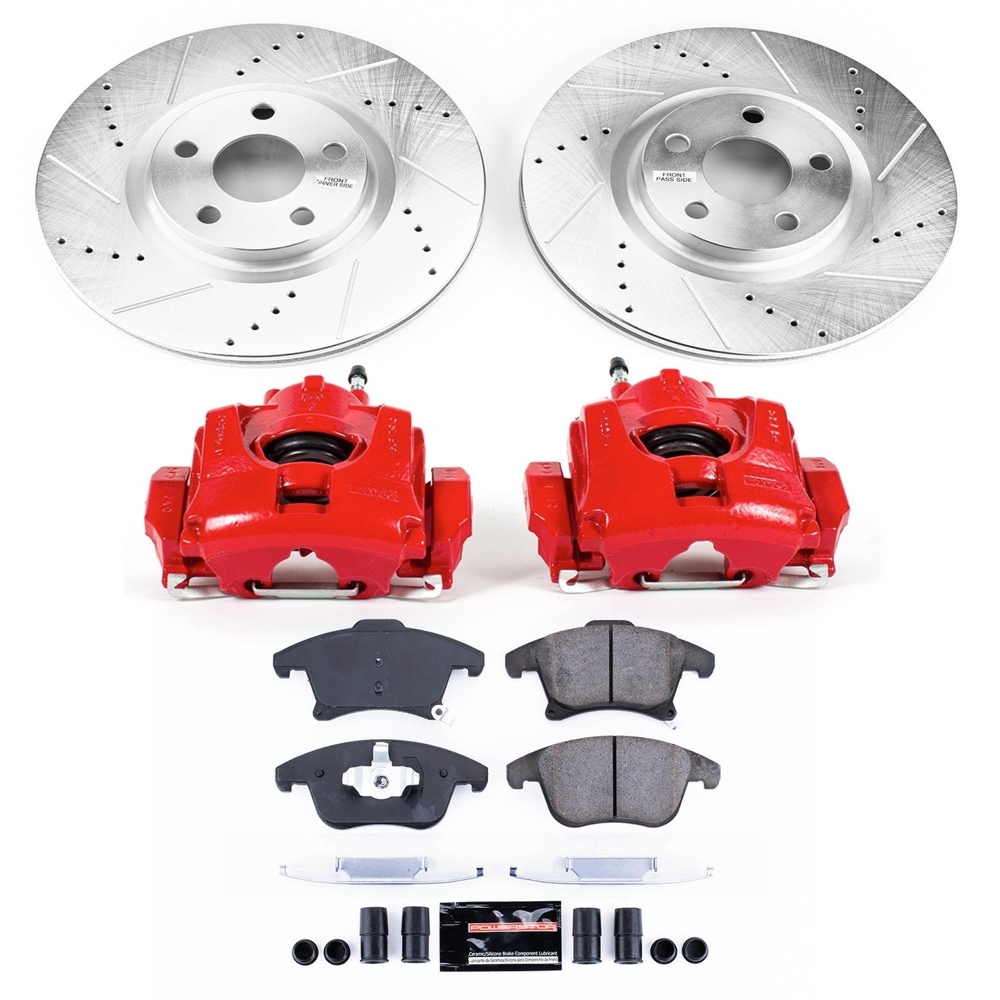 PowerStop Front Z23 Evolution Sport Brake Kit with Calipers | 2017–2019 Lincoln MKZ (KC7885)