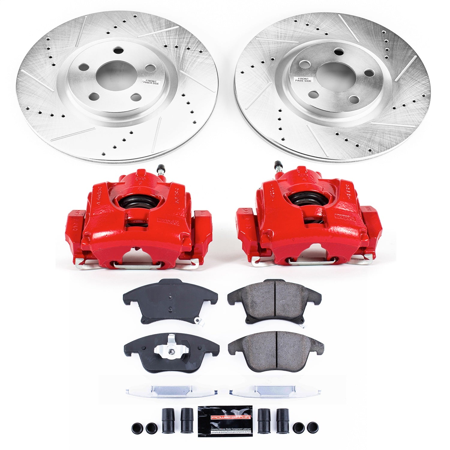 PowerStop Front Z23 Evolution Sport Brake Kit with Calipers | 2017–2019 Lincoln MKZ (KC7885)