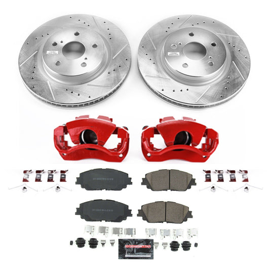 PowerStop Front Z23 Evolution Kit with Calipers | 2019 Lexus ES300h (KC7895)