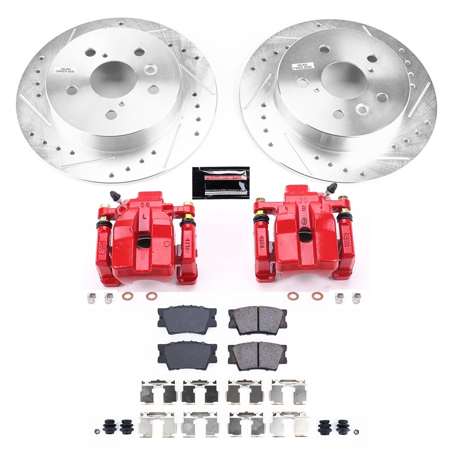 PowerStop Rear Brake Kit with Calipers | 2018 Toyota Camry (KC7905)