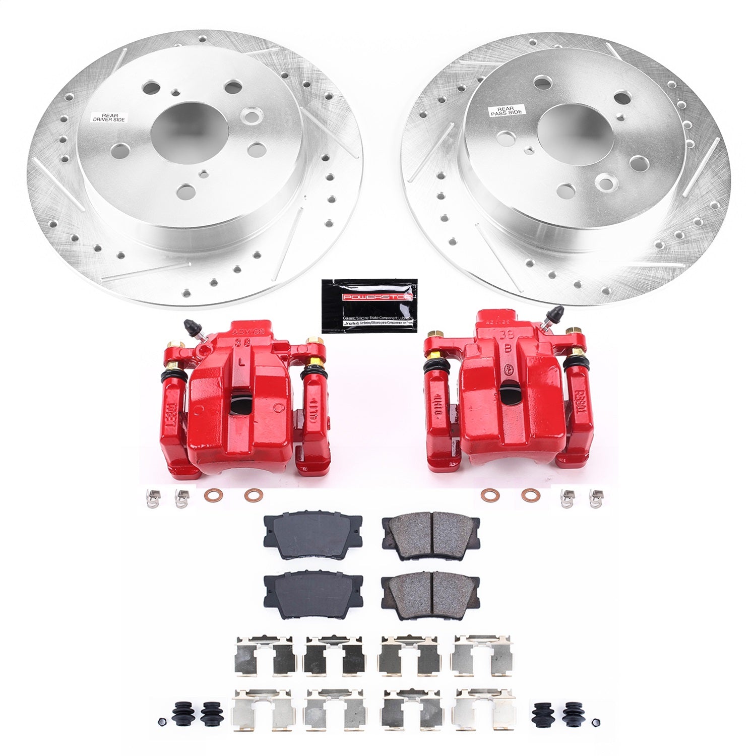 PowerStop Rear Brake Kit with Calipers | 2018 Toyota Camry (KC7905)