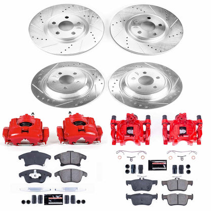PowerStop Front & Rear Z23 Evolution Sport Brake Kit with Calipers | 2017–2019 Lincoln MKZ (KC7912)