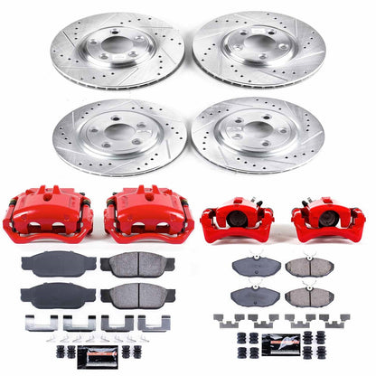 PowerStop Front & Rear Z23 Evolution Sport Brake Kit with Calipers | 2000–2002 Lincoln LS (KC7937)