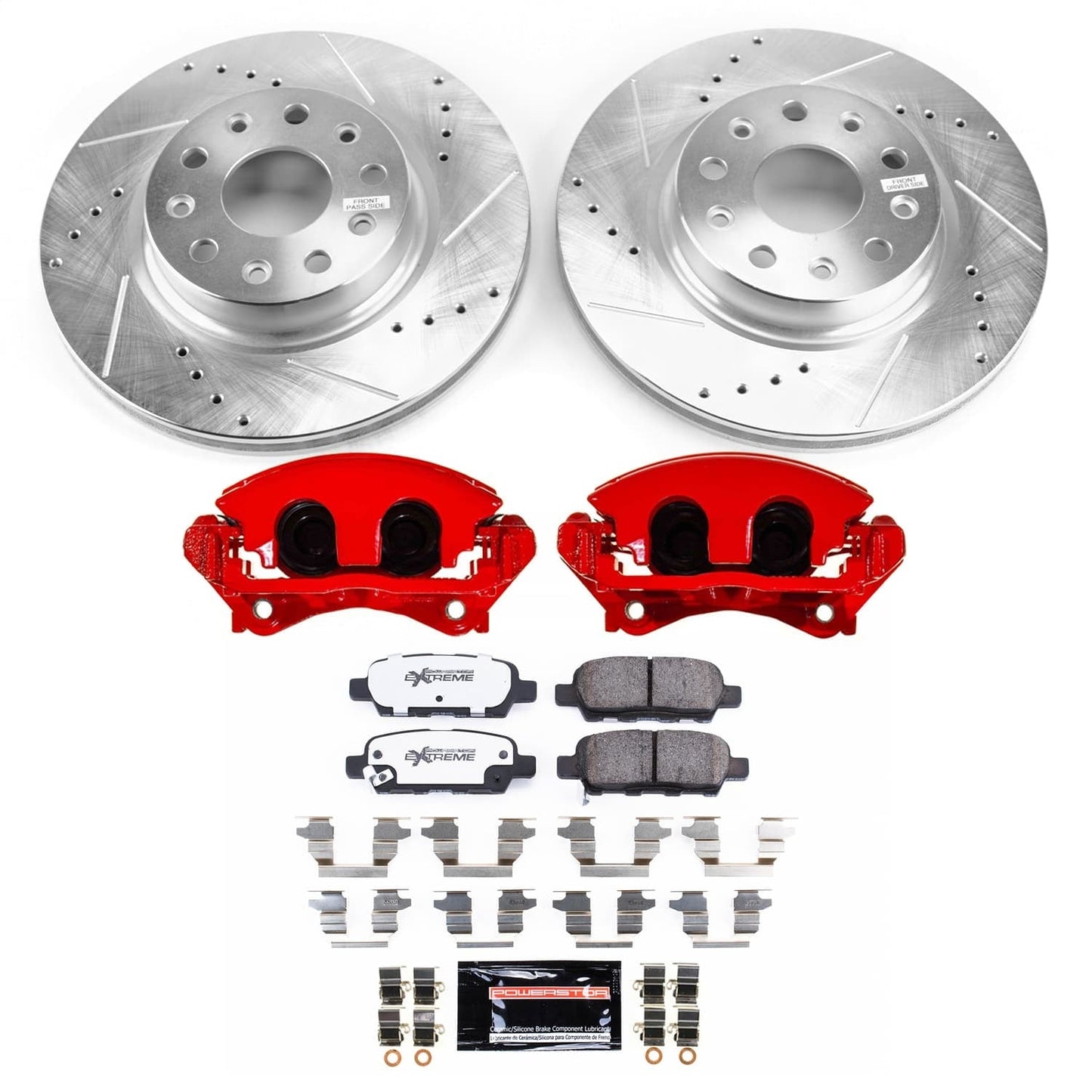 PowerStop Front Z36 Truck & Tow Kit with Calipers | 2018–2022 Jeep Wrangler (KC7941A-36)