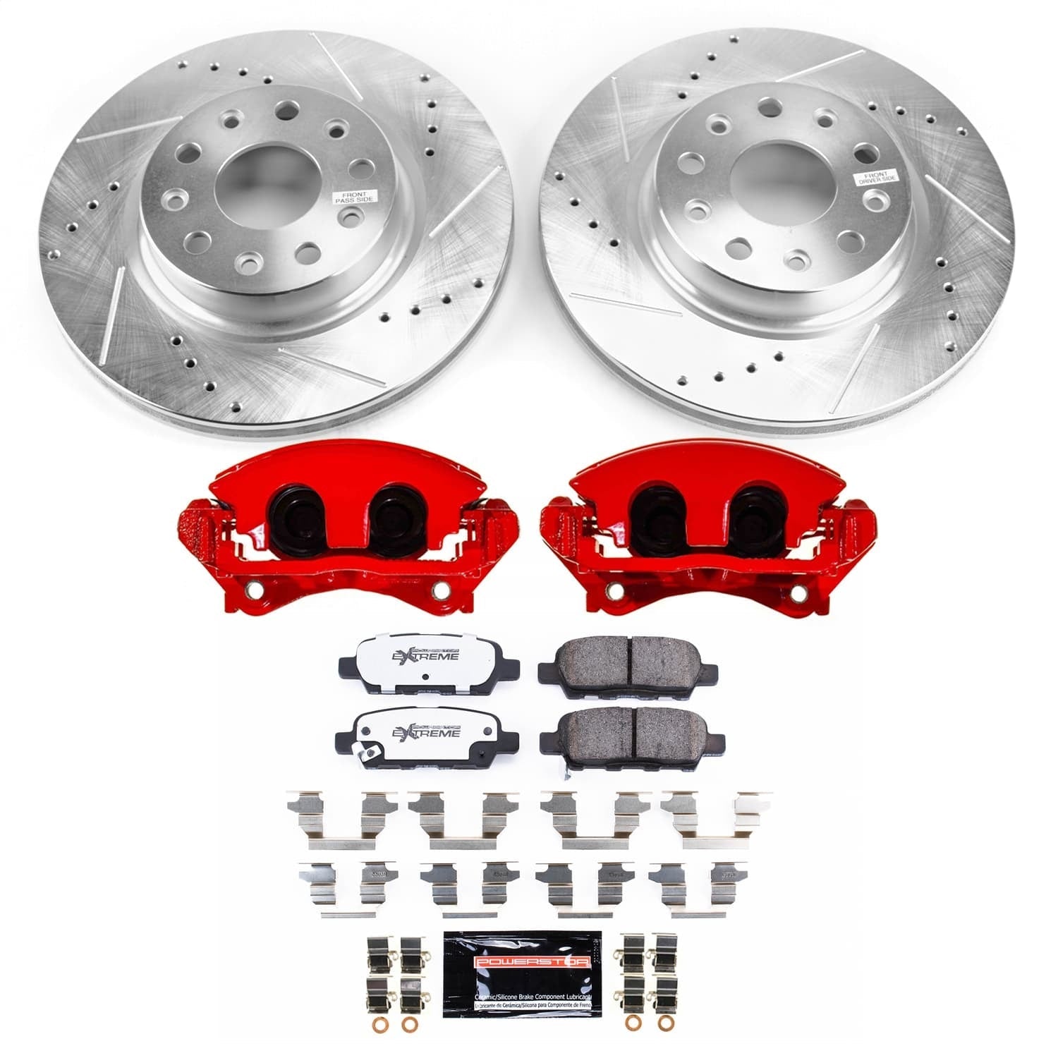 PowerStop Front Z36 Truck & Tow Kit with Calipers | 2018–2022 Jeep Wrangler (KC7941A-36)