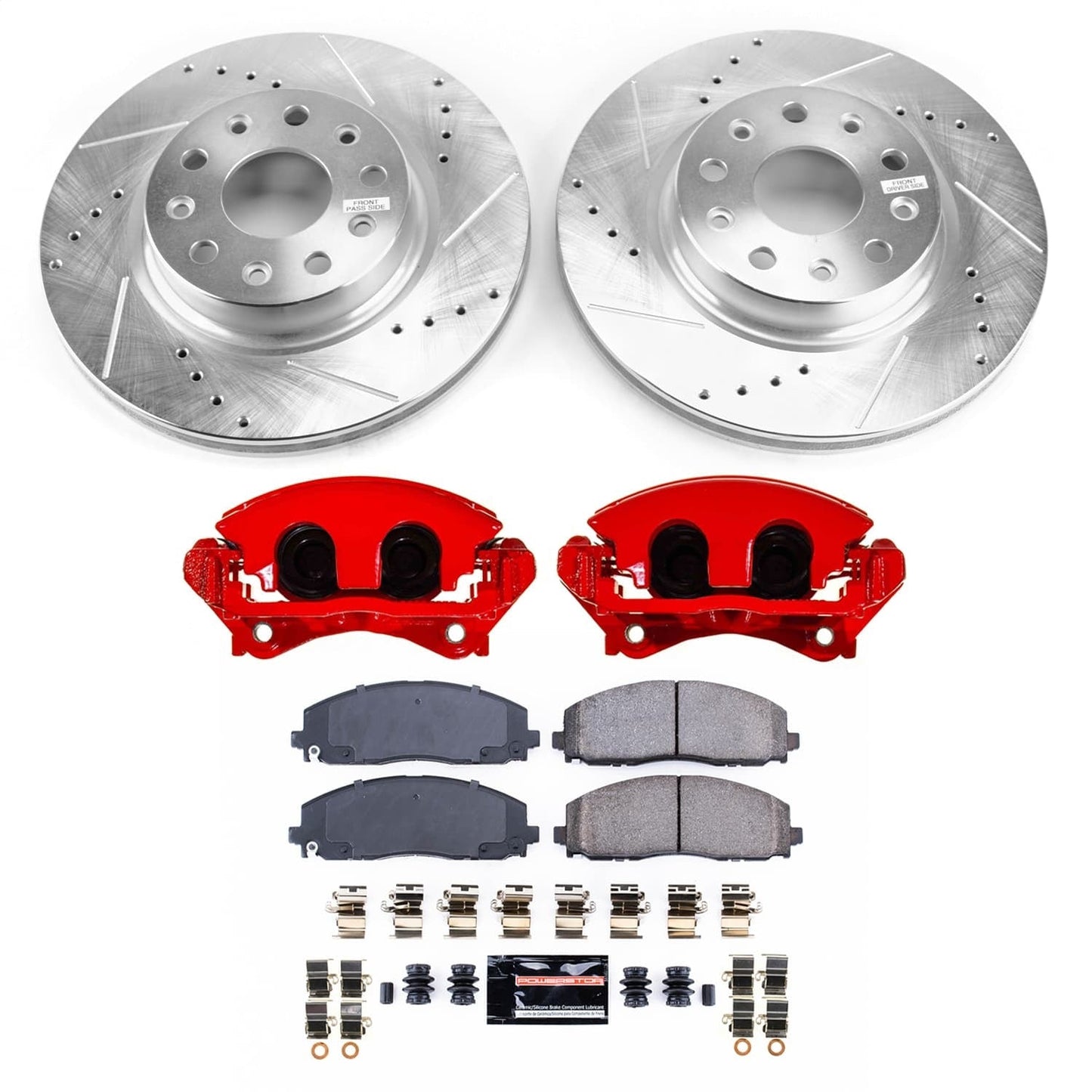 PowerStop Front Z23 Evolution Kit with Calipers | 2018–2022 Jeep Wrangler (KC7941A)