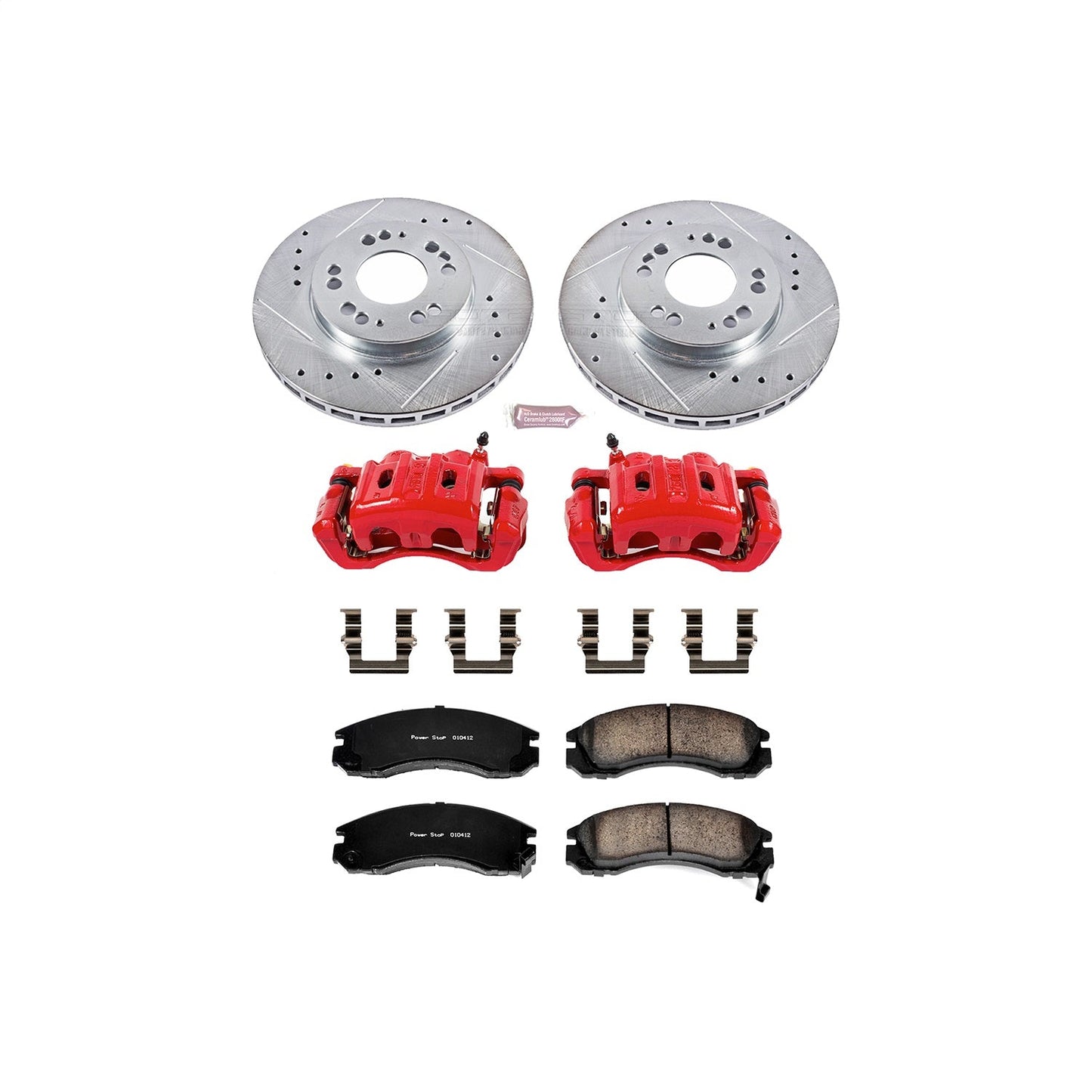 PowerStop Front Z23 Evolution Sport Brake Kit with Calipers | 1994–1997 Eagle Talon (KC798A)