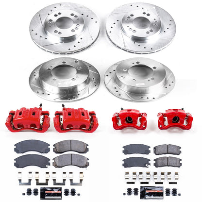 PowerStop Front & Rear Z23 Evolution Sport Brake Kit with Calipers | 1995–1997 Eagle Talon (KC802)