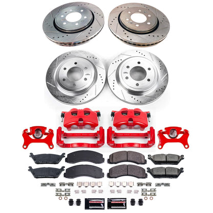 PowerStop Front and Rear Z23 Evolution Kit with Calipers | 2018–2020 Ford F-150 (KC8026)