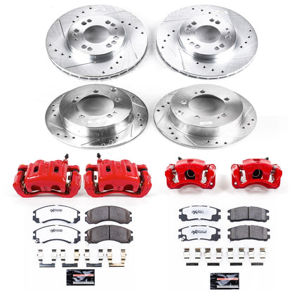PowerStop Front & Rear Z26 Street Warrior Brake Kit with Calipers | Mitsubishi Eclipse (KC802A-26)