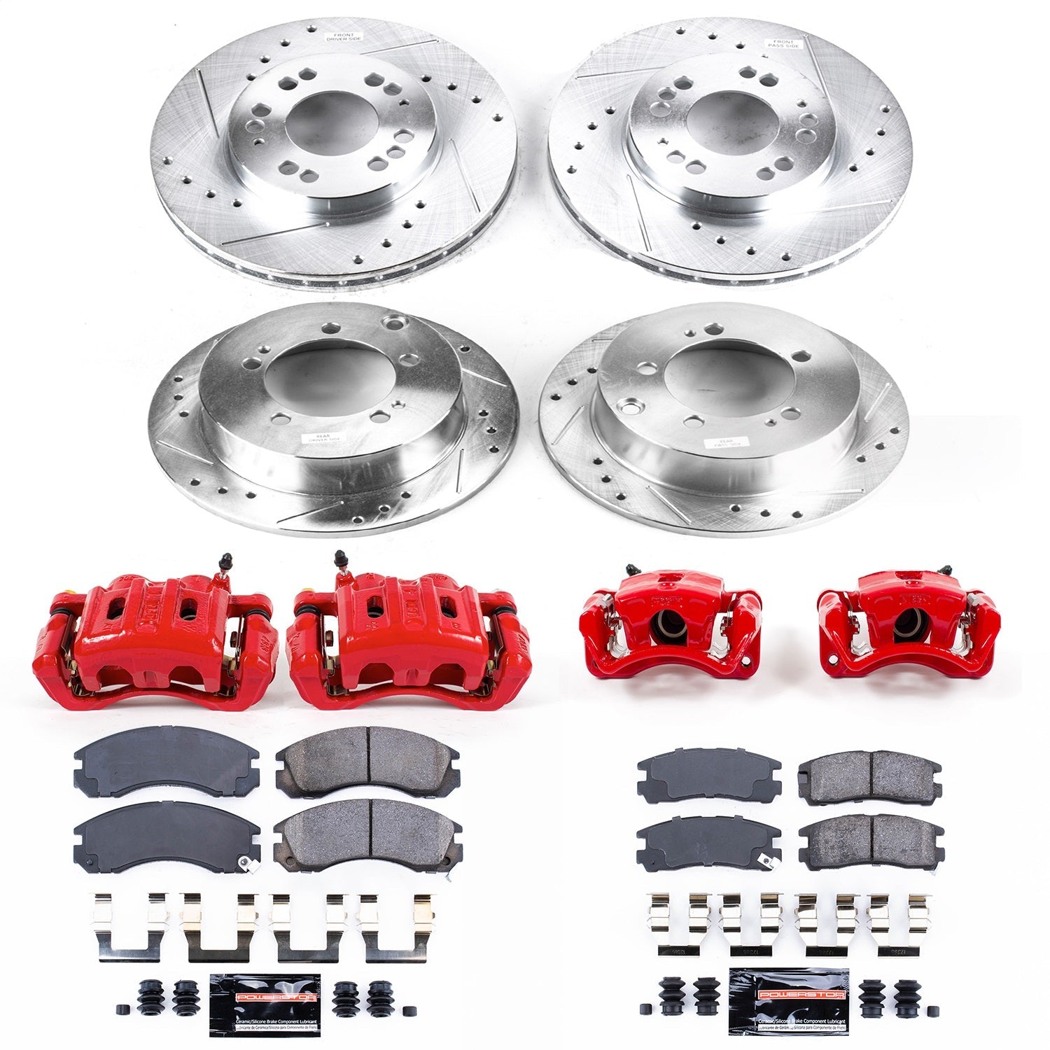 PowerStop Front & Rear Z23 Evolution Sport Brake Kit with Calipers | Mitsubishi Eclipse (KC802A)