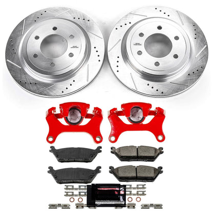 PowerStop Rear Z23 Evolution Kit with Calipers | 2018–2020 Ford F-150 (KC8030)