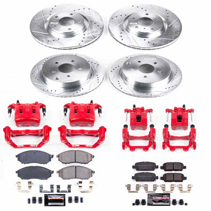 PowerStop Front & Rear Z23 Evolution Sport Brake Kit with Calipers | 2018–2019 Infiniti Q70 (KC8061)