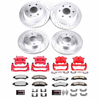 PowerStop Front and Rear Z36 Truck & Tow Kit with Calipers | 2007 GMC Sierra 1500 Classic (KC8071-36)
