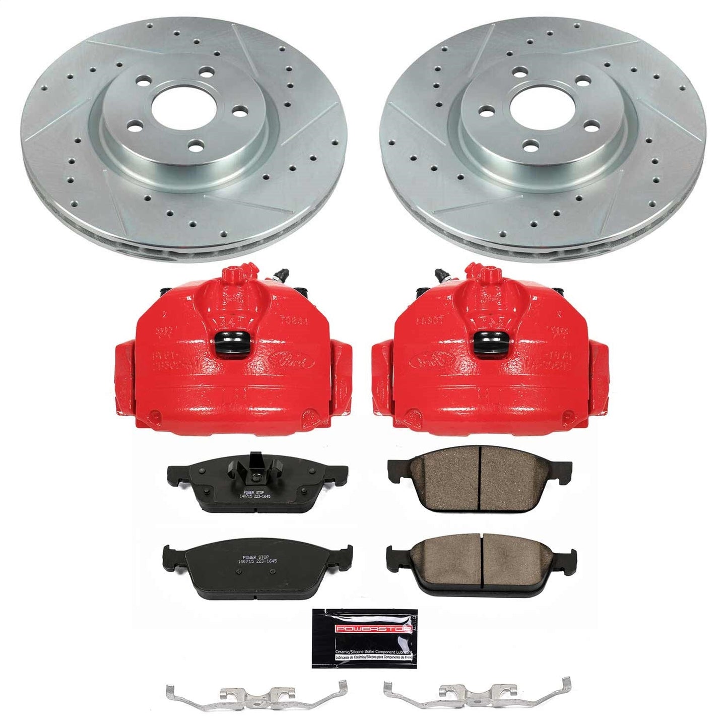 PowerStop Front Z23 Evolution Sport Brake Kit with Calipers | 2018–2019 Ford Transit Connect (KC8175)