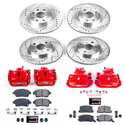 PowerStop Front & Rear Z23 Evolution Sport Brake Kit with Calipers | 2000–2002 Toyota MR2 Spyder (KC822)
