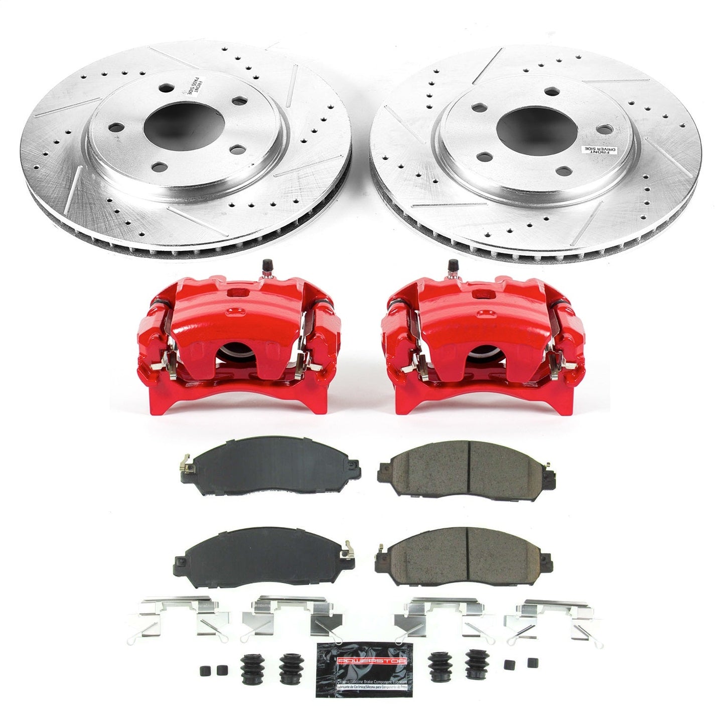 PowerStop Front Z23 Evolution Sport Brake Kit with Calipers | 2018 Nissan Leaf (KC8275)