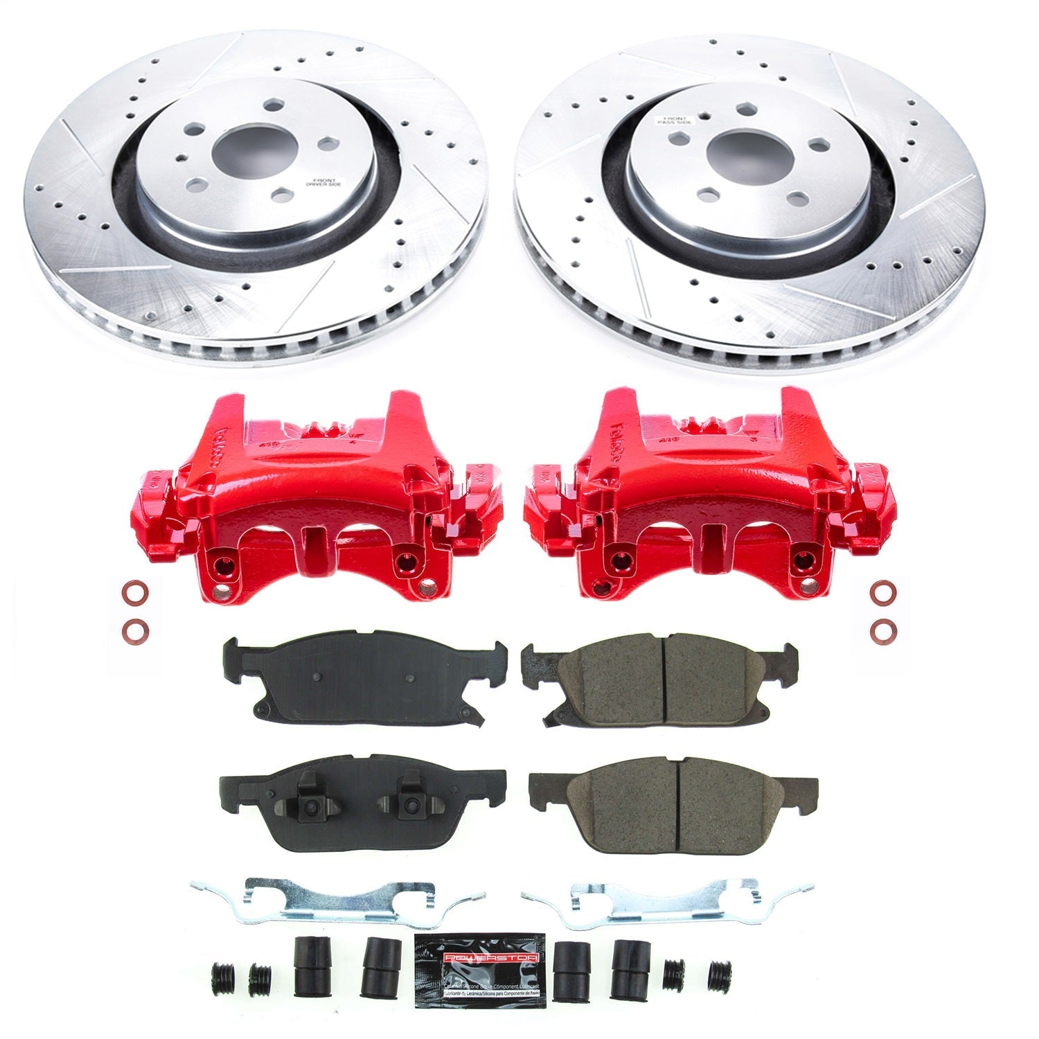 PowerStop Front Z23 Evolution Sport Brake Kit with Calipers | 2019 Lincoln Nautilus (KC8321)