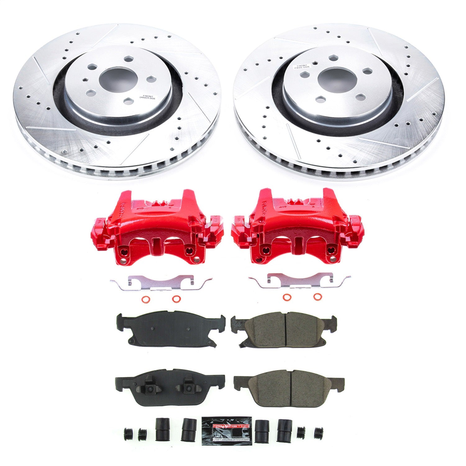 PowerStop Front Z23 Evolution Kit with Calipers | 2021 Ford Edge (KC8321A)