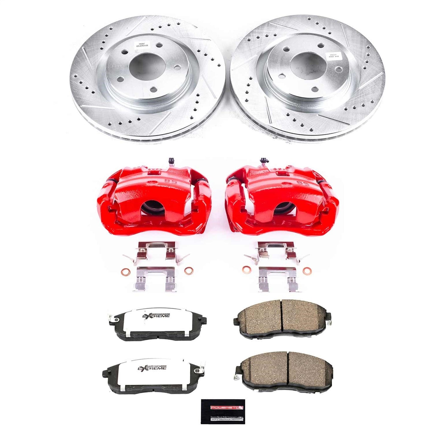 PowerStop Front Z26 Street Warrior Brake Kit with Calipers | 2019 Nissan Sentra (KC8327-26)