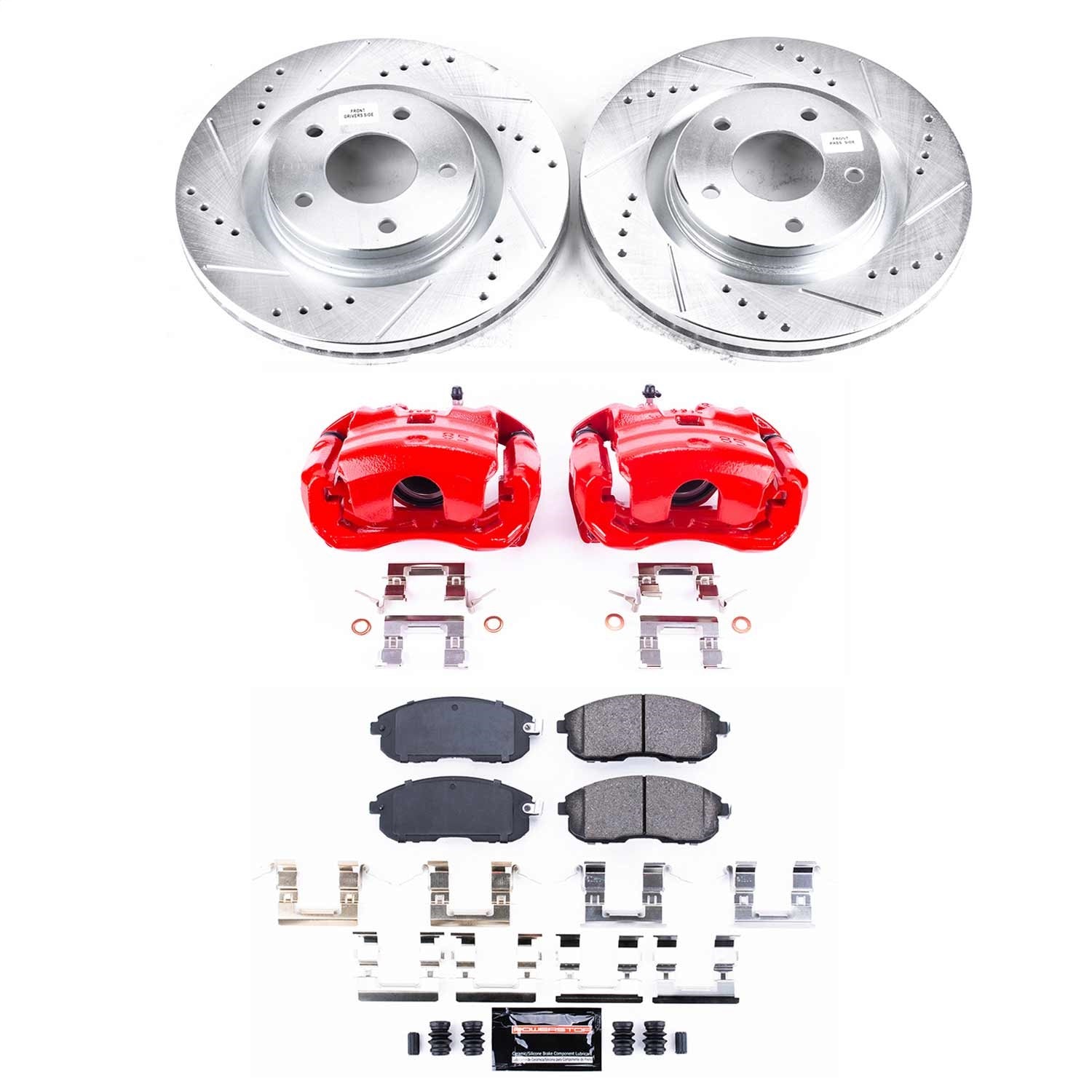 PowerStop Front Z23 Evolution Sport Brake Kit with Calipers | 2019 Nissan Sentra (KC8327)