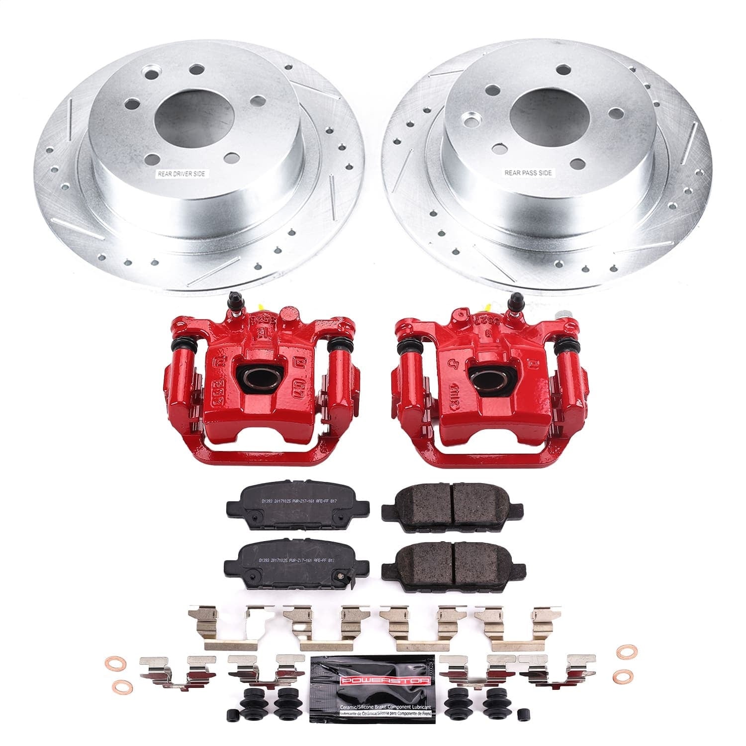 PowerStop Rear Z23 Evolution Kit with Calipers | 2019 Nissan Sentra (KC8335)