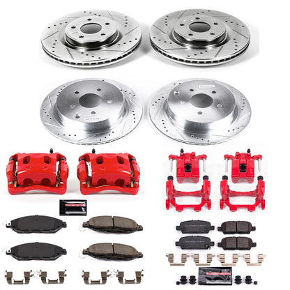 PowerStop Front & Rear Z23 Evolution Sport Brake Kit with Calipers | 2019 Infiniti QX60 (KC8347)