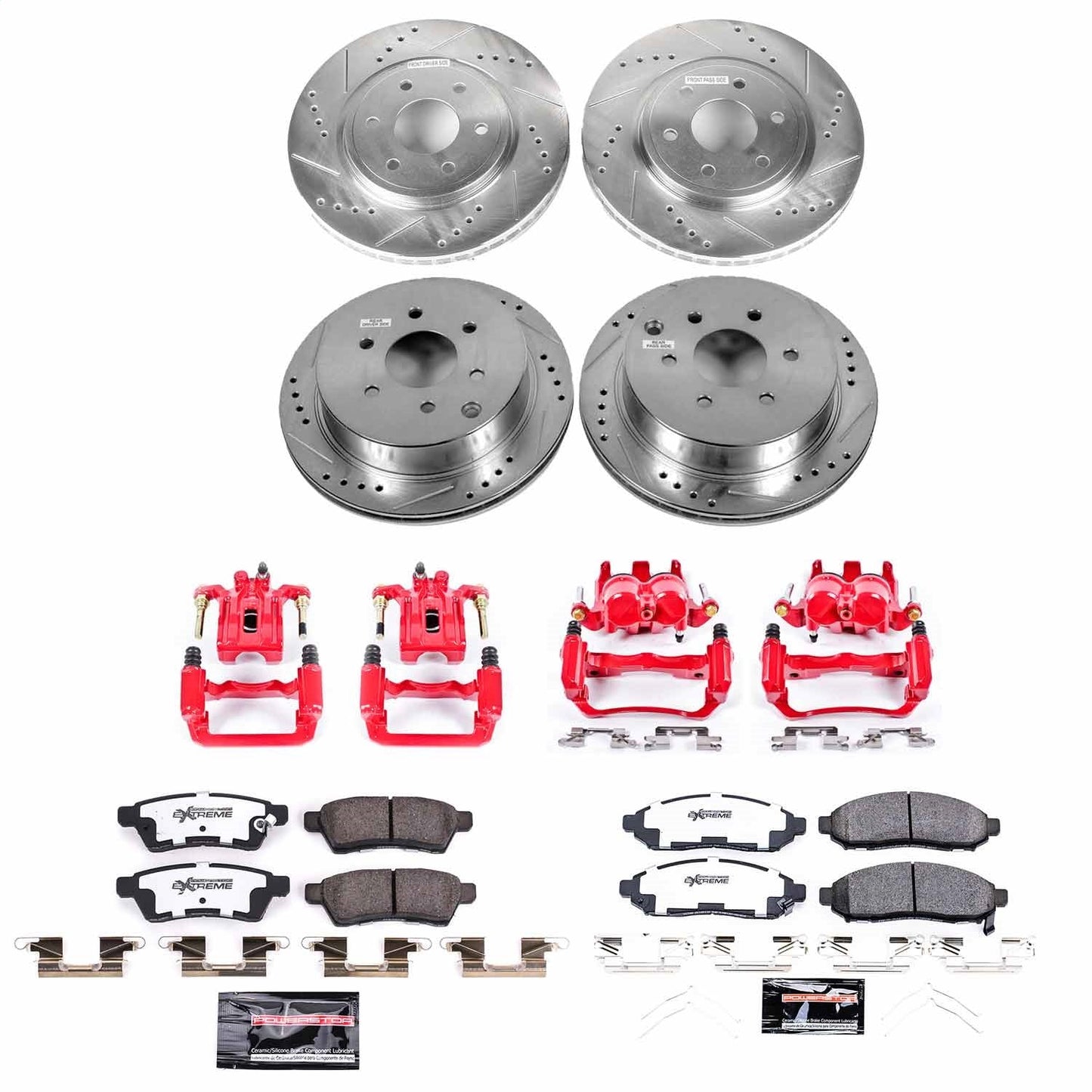 PowerStop Front and Rear Z36 Truck & Tow Kit with Calipers | 2016–2022 Nissan Frontier (KC8358-36)