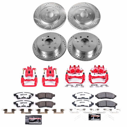 PowerStop Front and Rear Z36 Truck & Tow Kit with Calipers | 2016–2022 Nissan Frontier (KC8358-36)