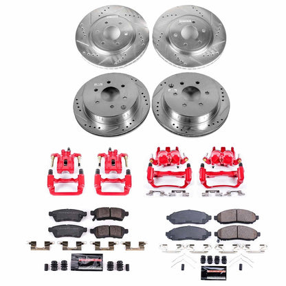 PowerStop Front & Rear Z23 Evolution Sport Brake Kit with Calipers | 2019 Nissan Frontier 2WD (KC8358)