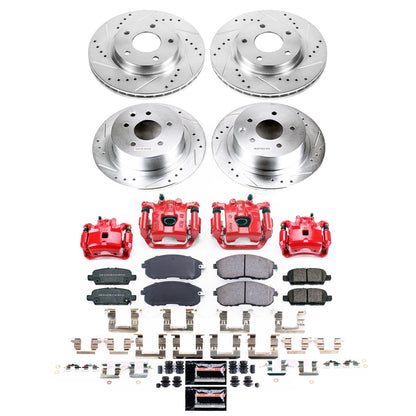 PowerStop Front and Rear Z23 Evolution Kit with Calipers | 2019 Nissan Sentra (KC8359)