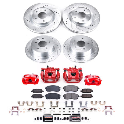 PowerStop Front and Rear Z23 Evolution Kit with Calipers | 2019 Nissan Sentra (KC8360)