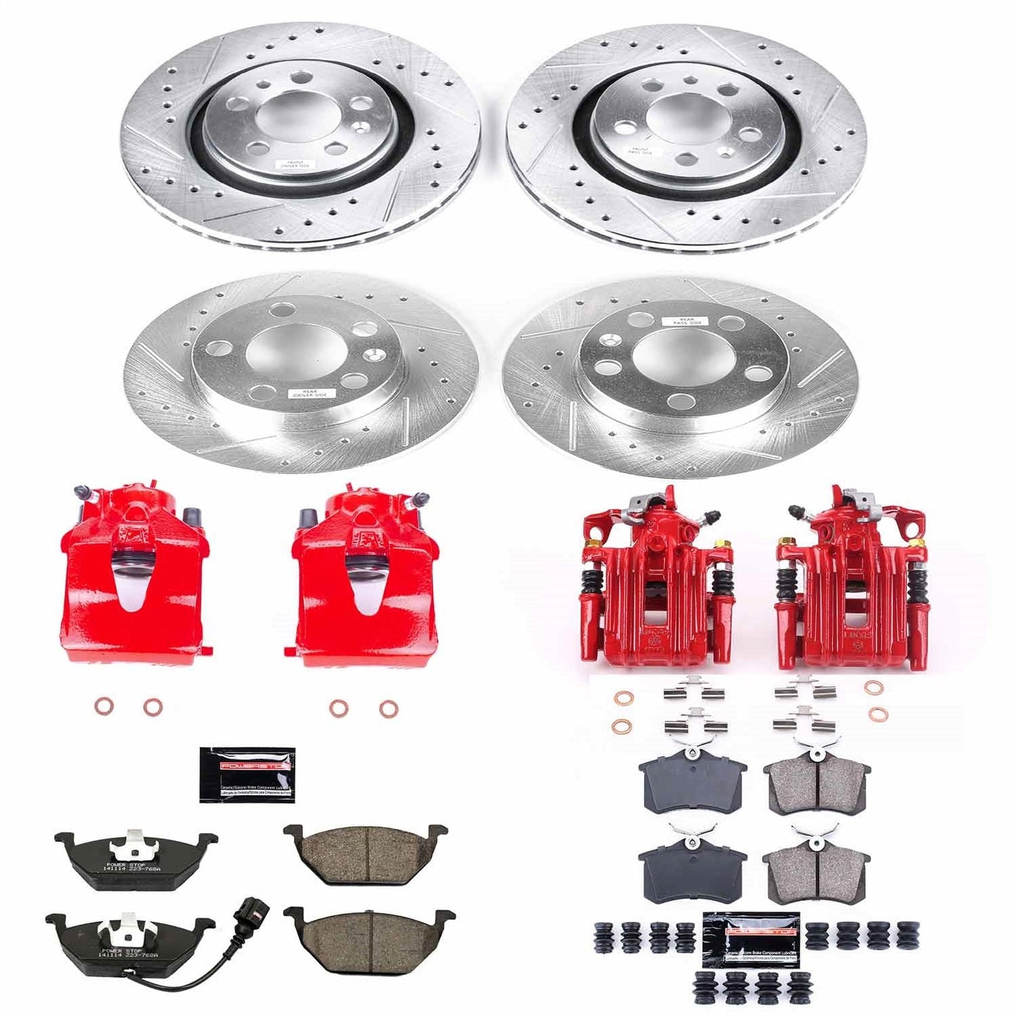PowerStop Front & Rear Z23 Evolution Sport Brake Kit with Calipers | 1999 Volkswagen Beetle (KC840)