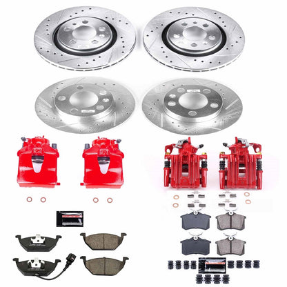 PowerStop Front & Rear Z23 Evolution Sport Brake Kit with Calipers | 1999 Volkswagen Beetle (KC840)