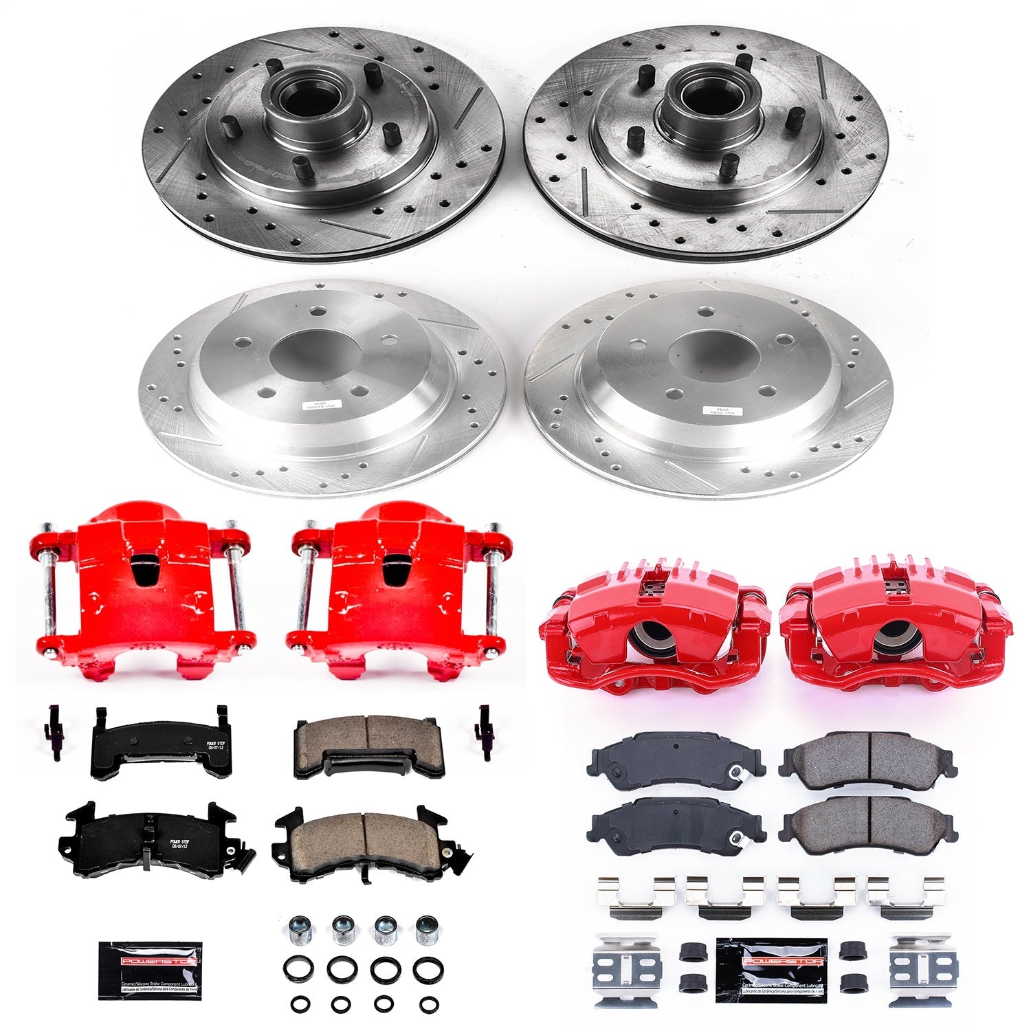 PowerStop Front & Rear Z23 Evolution Sport Brake Kit with Calipers | 2003 Chevrolet S10 (KC8437)