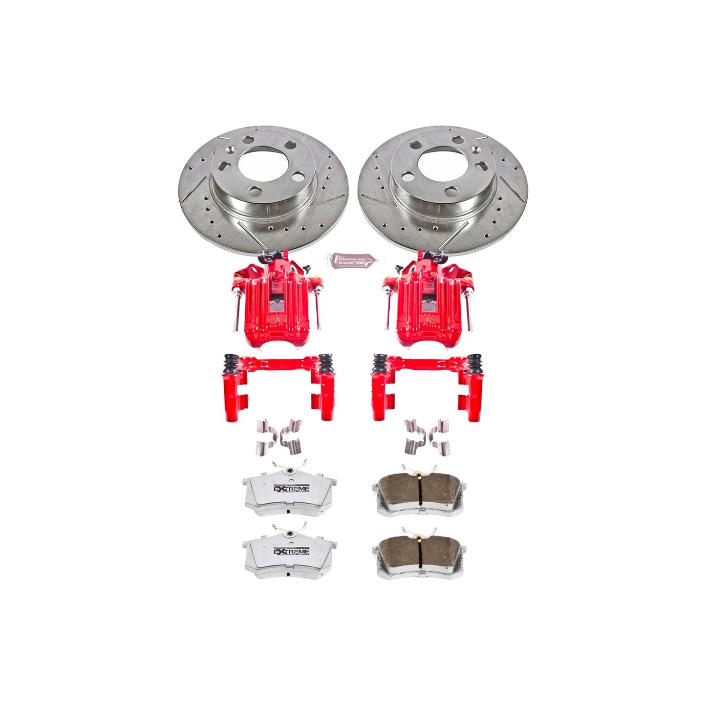 PowerStop Rear Z26 Street Warrior Brake Kit with Calipers | 2001–2005 Volkswagen Jetta (KC847-26)